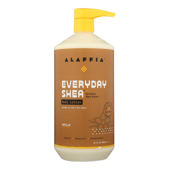 Alaffia Everyday Shea Vanilla Body Lotion, 32 Ounce