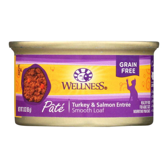Wellness Pet Products Cat Food - Turkey And Salmon Recipe (Pack of 24) - 3 Oz.