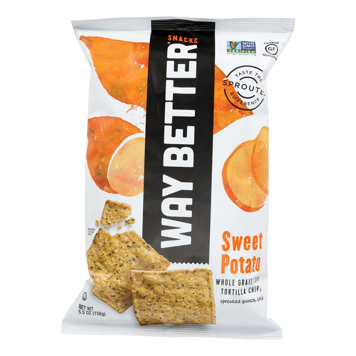 Way Better Sweet Potato Tortilla Chips, 5.5 Oz. (Pack of 12)