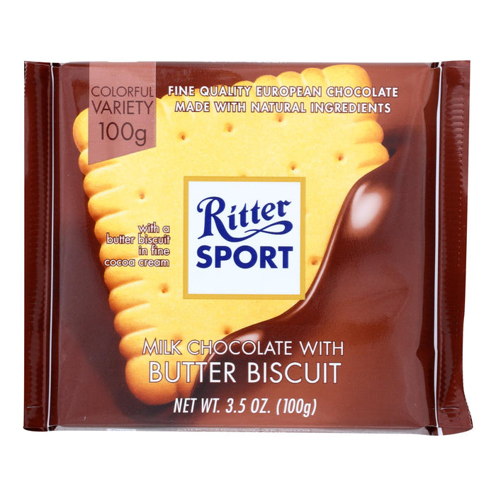 Ritter Sport Milk Chocolate Butter Biscuit (Pack of 11) 3.5 Oz Bars