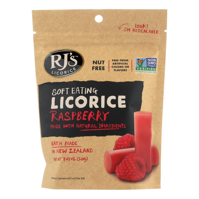 Raspberry Soft Eating Licorice (8-Pack) | RJ's Licorice | 7.05 Oz.