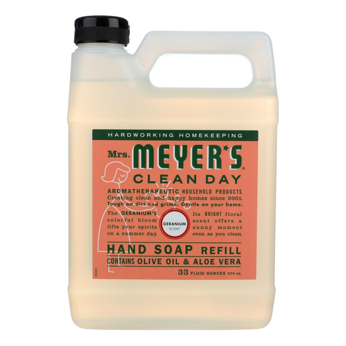 Mrs. Meyer's Clean Day Liquid Hand Soap Refill, Geranium, 33 Fl Oz (Pack of 6)