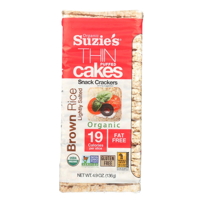 Suzie's Thinly Salted Brown Rice Cakes (Pack of 12 - 4.9 oz.)