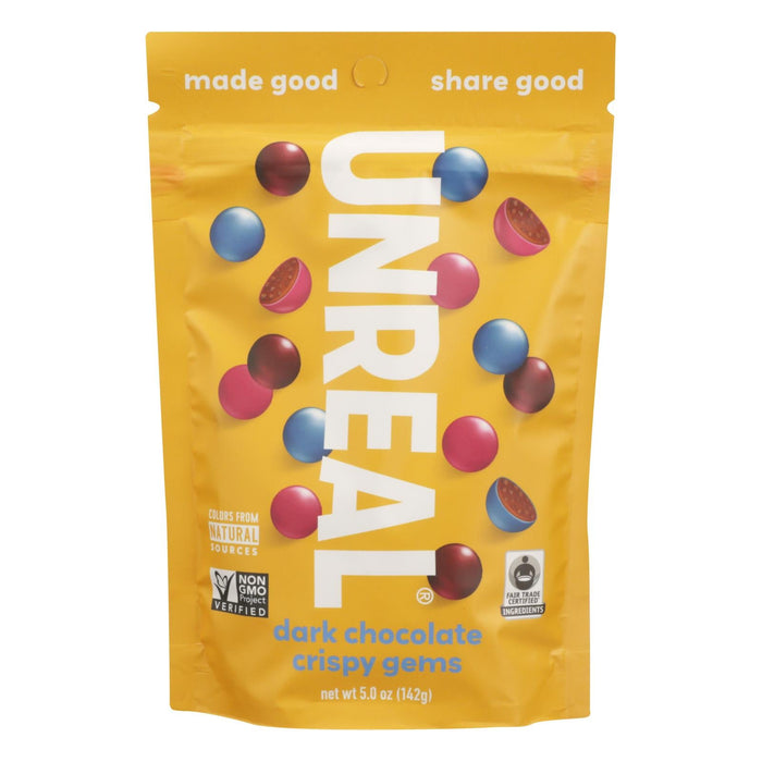 Unreal Dark Chocolate Crispy Quinoa Gems (Pack of 6 - 5 Oz.)