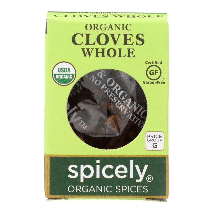 Spicely Organics Whole Organic Cloves (Pack of 6 - 0.15 Oz.)