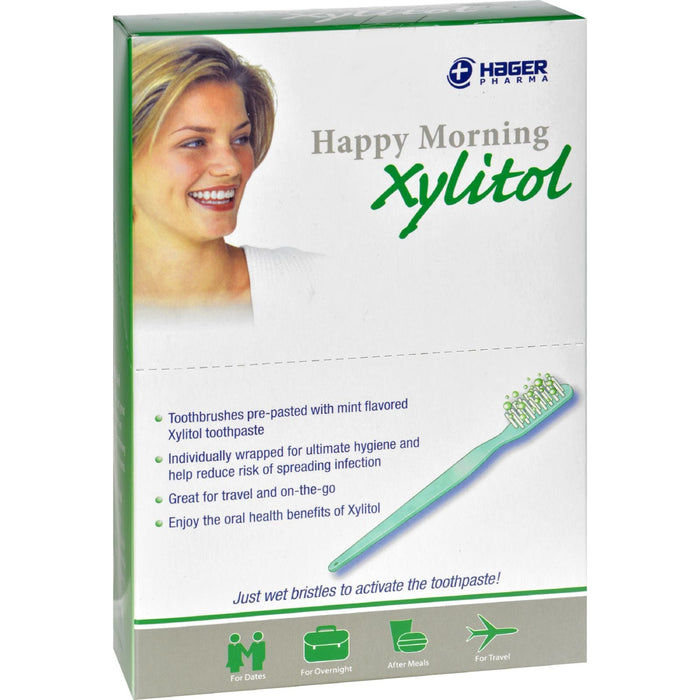 Hager Pharma Happy Morning Toothbrush with Xylitol (1 Case)