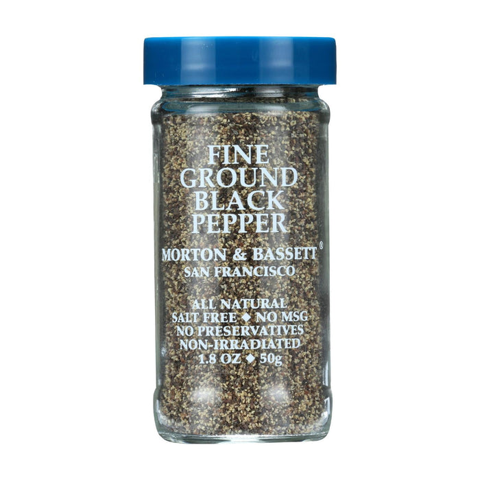 Morton and Bassett Seasoning - Fine Ground Black Pepper (Pack of 3) - 2 Oz