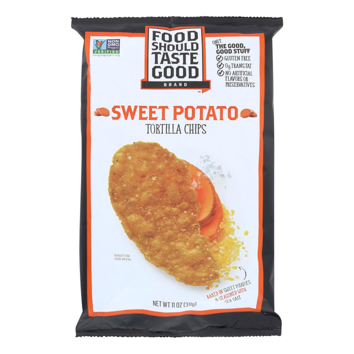 Food Should Taste Good Sweet Potato Tortilla Chips, 11 Oz. (Case of 12)