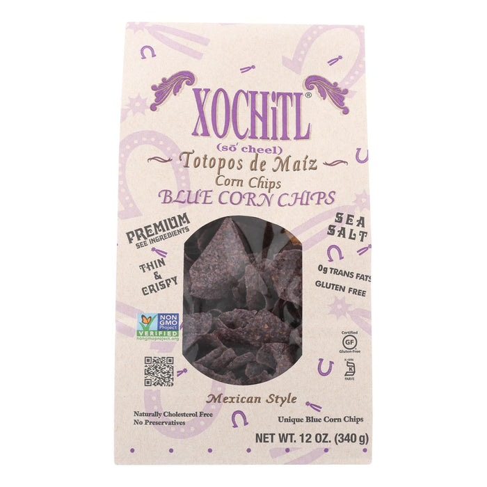 Xochitl Blue Corn Chips, 12 Oz. Pack of 10