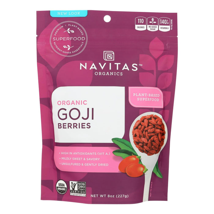 Navitas Naturals Organic Sun-Dried Goji Berries (12-Pack, 8 Oz Each)