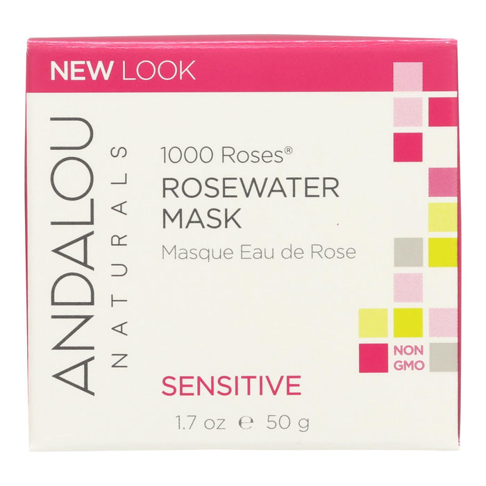 Andalou Naturals Rosewater Mask with 1000 Roses, Hydrating and Nourishing, 1.7 Oz.