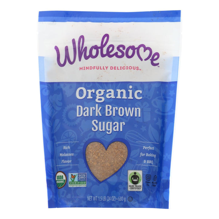Wholesome Sweeteners Organic Dark Brown Sugar, 6 Pack - 24 Oz. Each