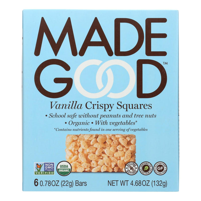 Made Good Crispy Squares Vanilla 4.68 Oz., Pack of 6
