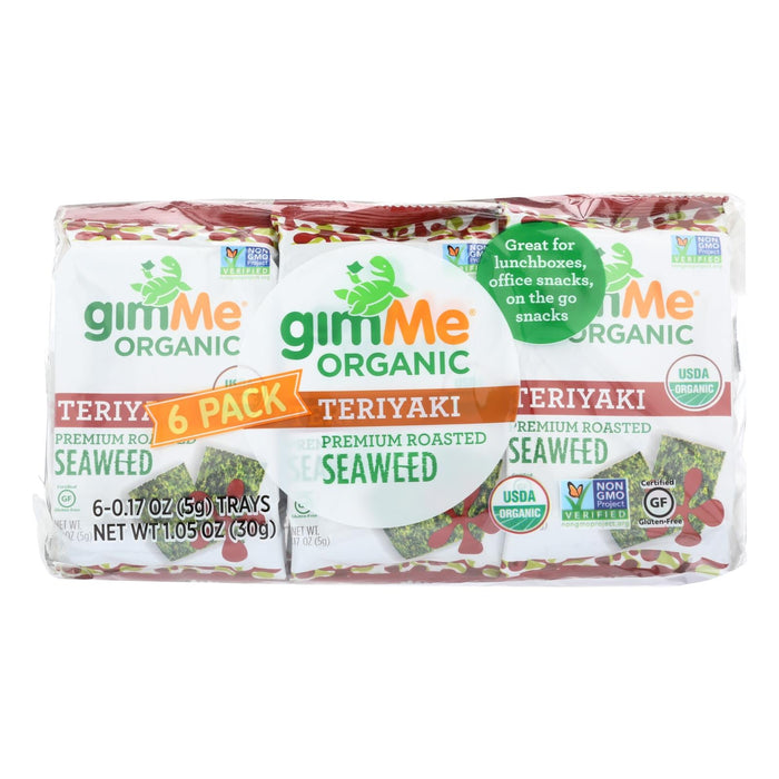 Gimme Organic Seaweed Snack - Teriyaki (Pack of 8, 6/.17 Oz.)