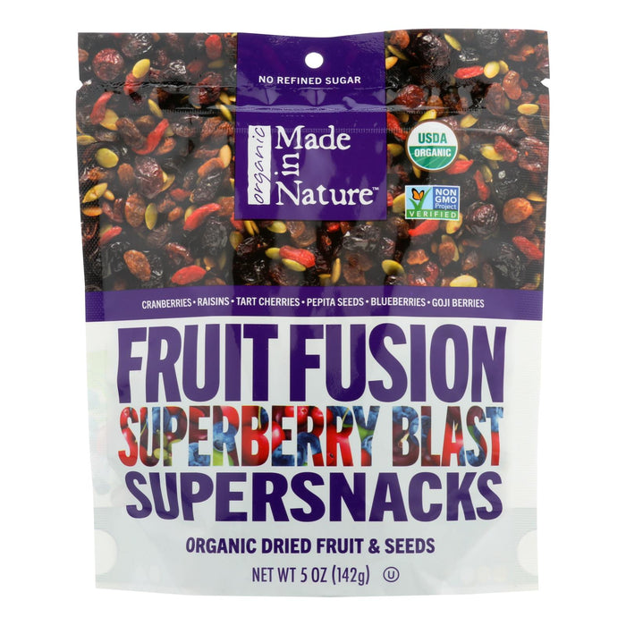 Made In Nature Organic Dried Fruit & Seeds Superberry Blast Fruit Fusion - 5 Oz. (Pack of 6)