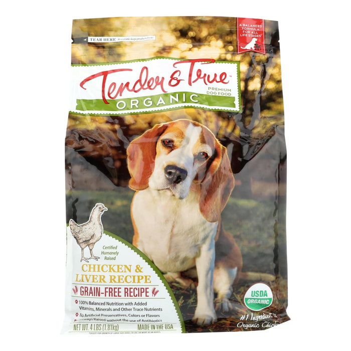 Tender & True Chicken and Liver Dog Food, 4 lb (Pack of 6)