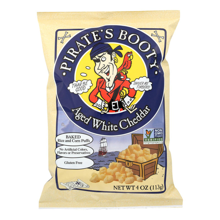 Pirate's Booty Puffs Aged White Cheddar 4 Oz., Pack of 12