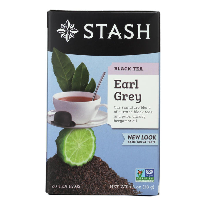 Stash Tea Earl Grey, The Original Black Tea - 6 Pack of 20 Tea Bags (Total 120 Tea Bags)