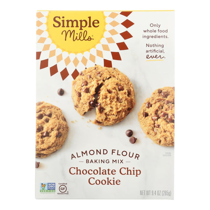 Simple Mills Grain Free Almond Flour Chocolate Chip Cookie Mix (Pack of 6) - 8.4 Oz.