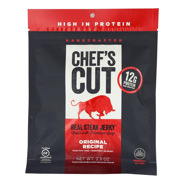 Chef's Cut Original Recipe Real Steak Jerky, Spicy - 8 - 2.5 Oz. Bags