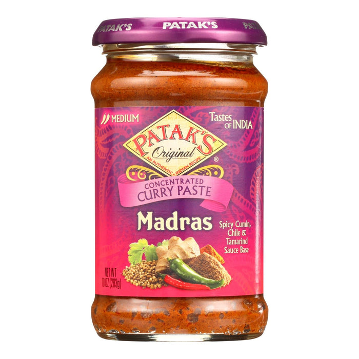 Patak's Medium Madras Curry Paste (10 Oz, Pack of 6)