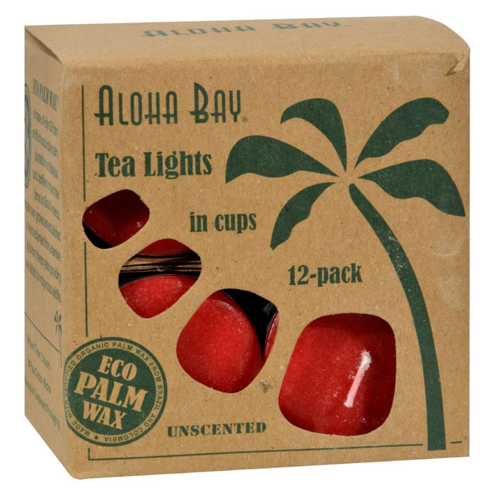 Aloha Bay Red Tea Light Candles - 12 Pack of .7oz