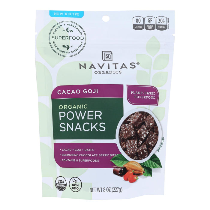 Navitas Naturals Organic Power Cacao Goji Snacks (12-Pack, 8 Oz Each)