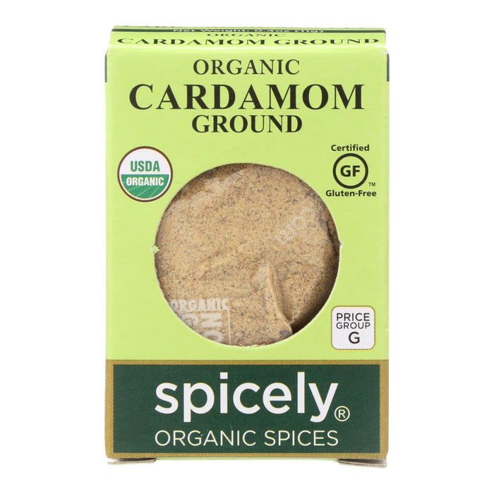 Spicely Organics Premium Organic Ground Cardamom - 0.4 Oz. (Pack of 6)