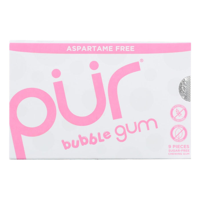 Pur Gum Sugar Free Bubble Gum (9 Count), Case of 12
