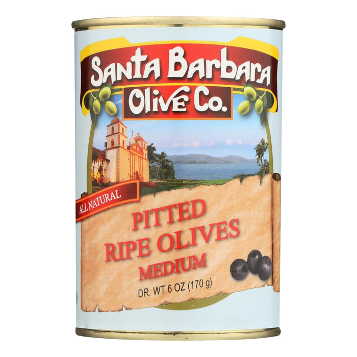 Santa Barbara California Ripe Olives (Pack of 12) - Medium Pitted, 6 Oz.