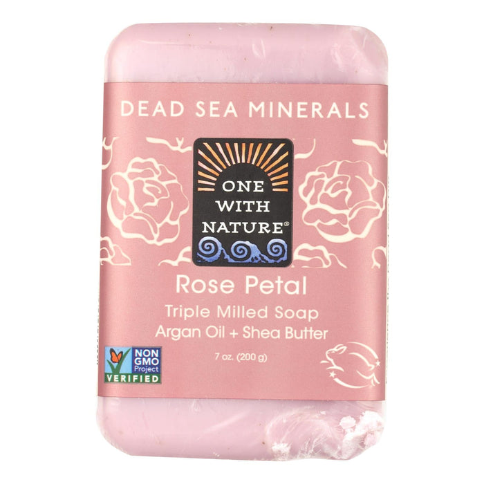 Withe Nature Dead Sea Mineral Rose Petal Soap - 7 Oz.