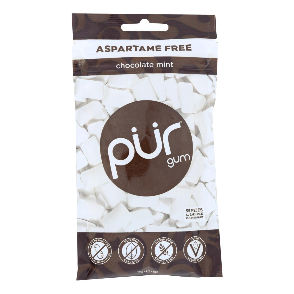 Pur Gum, Sugar-Free Chocolate Mint, 12-Pack (77g Each) — Specialty Food ...