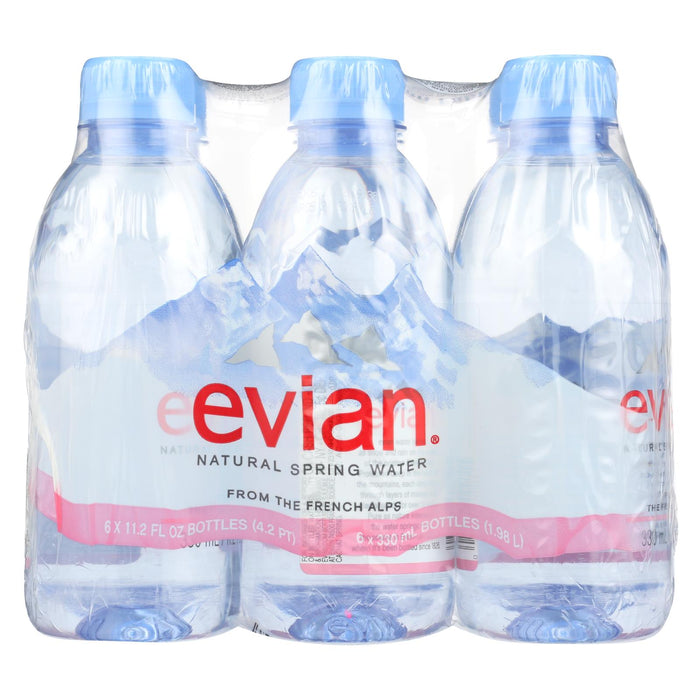 Evian Natural Spring Water (Pack of 4 - 11.2 fl. oz.)