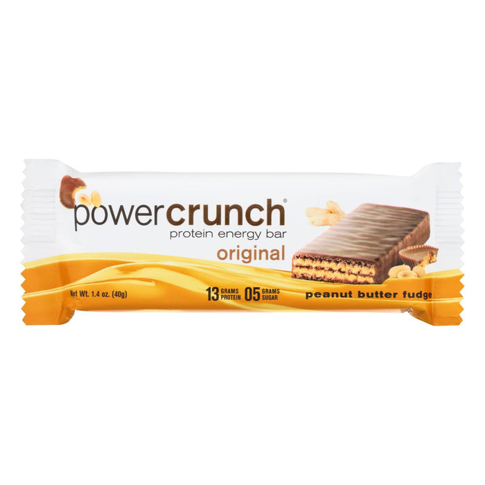 Power Crunch Bar - Peanut Butter Fudge, Case of 12 - 1.4 oz Bars