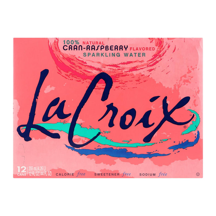 Lacroix Cran-Raspberry Sparkling Water, 2 Pack, 12 Fl Oz Each