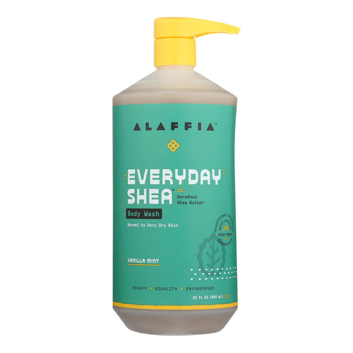 Alaffia Everyday Body Wash: Shea Vanilla Indulgence, 32 Oz.