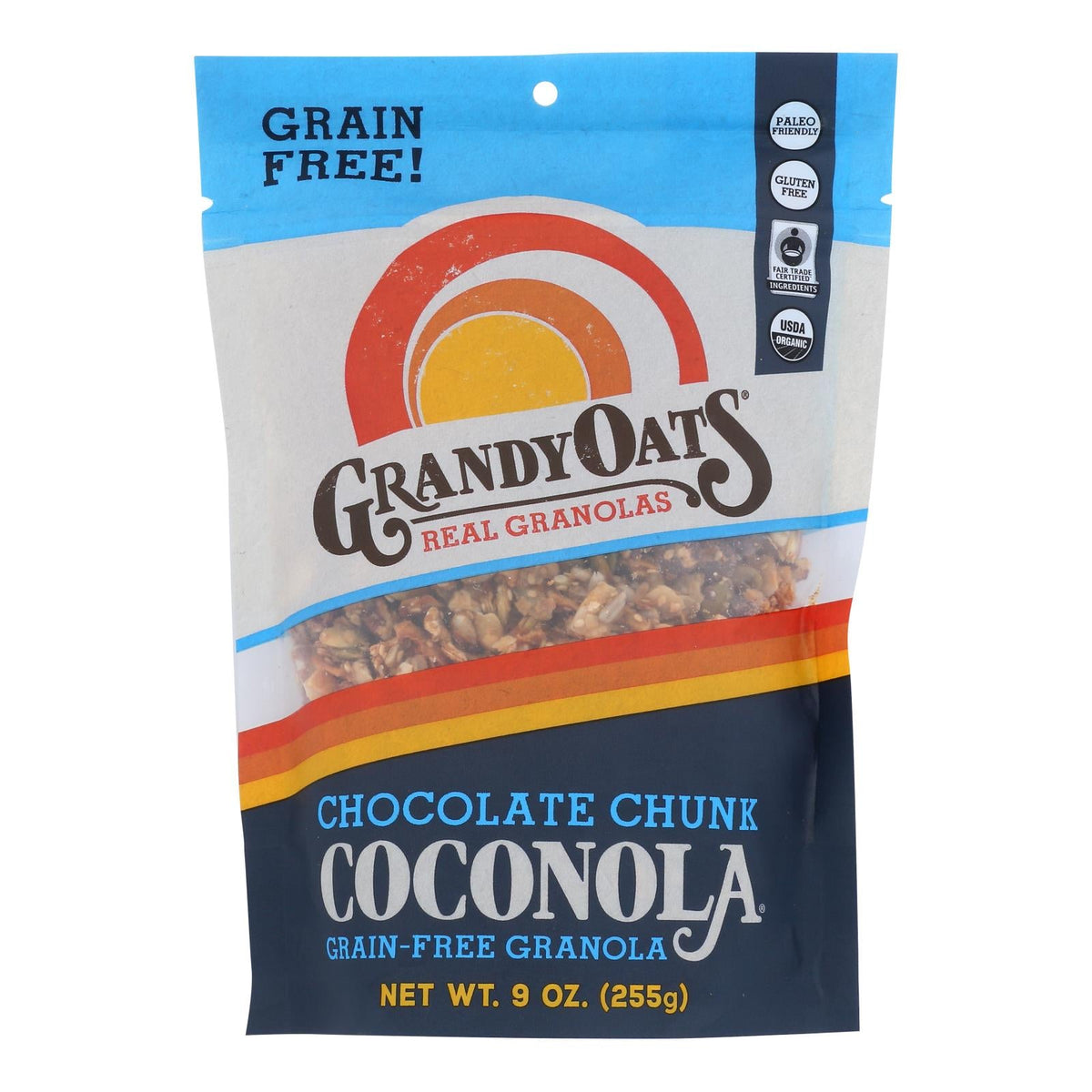 Grandy Oats Organic Chocolate Chunk Coconola Granola 6-Pack 9 Oz ...