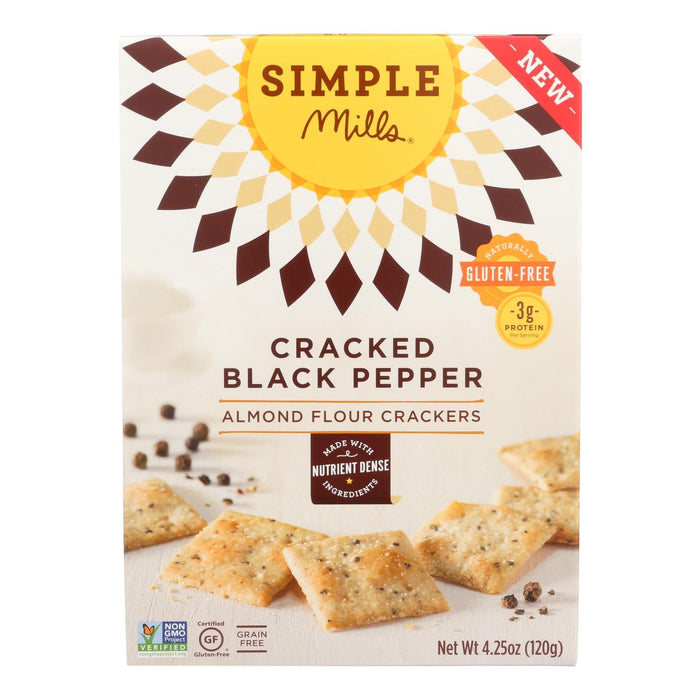 Simple Mills Cracked Black Pepper Almond Flour (Pack of 6 - 4.25 Oz. Each)
