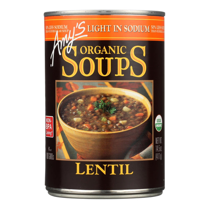 Amy's 14.5 Oz. Organic Low Sodium Lentil Soup (Pack of 12)