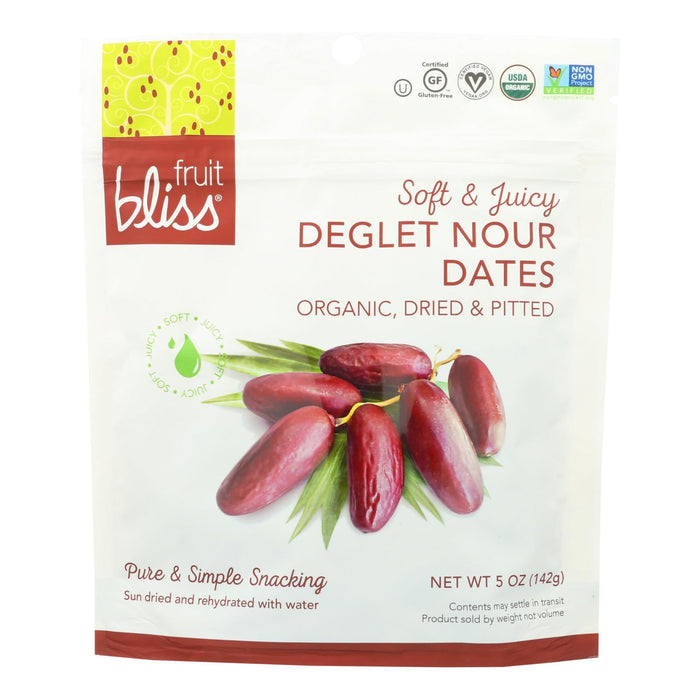 Fruit Bliss Organic Deglet Nour Dates - 5 Oz. (Pack of 6)