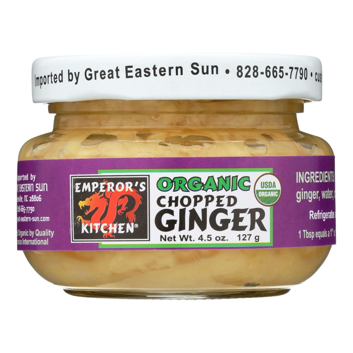 Emperor's Kitchen Organic Chopped Ginger, 4.5 Oz (Pack of 12)