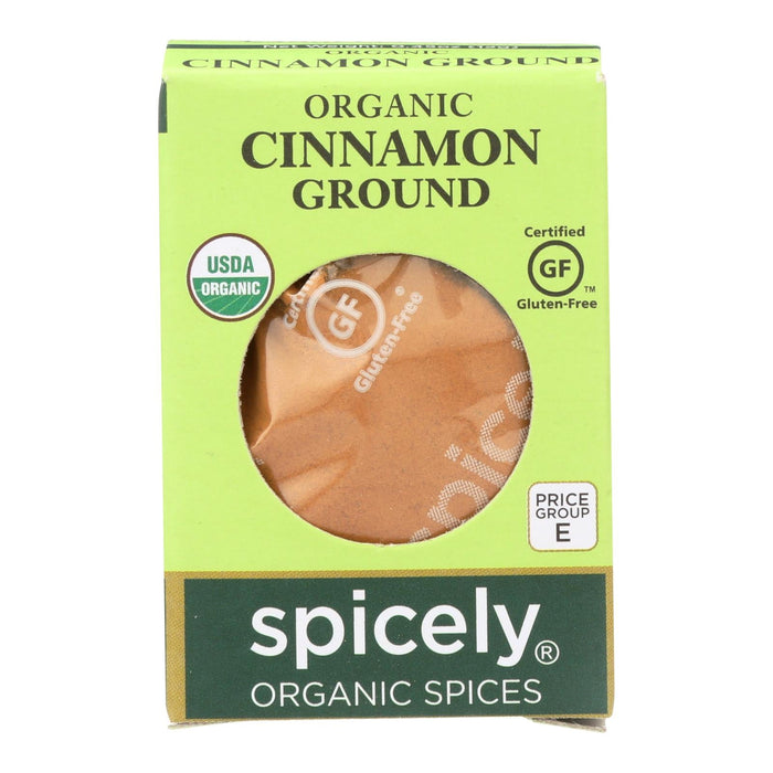 Spicely Organics Premium Organic Ground Cinnamon, 0.45 Oz. (Pack of 6)