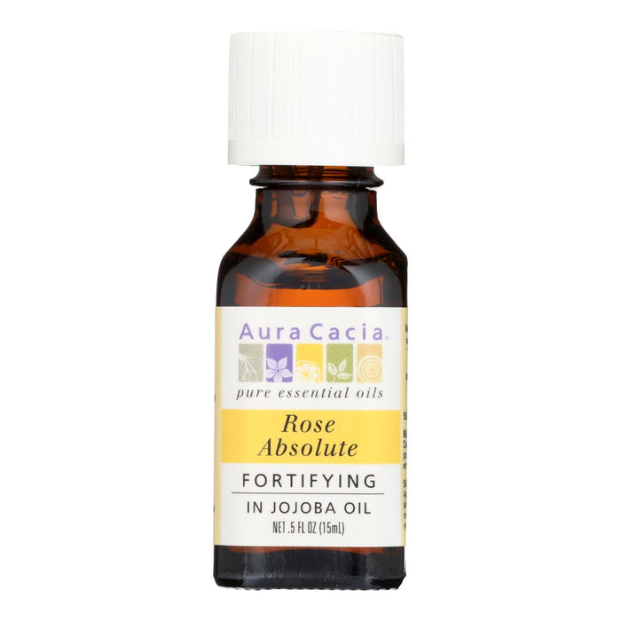 Aura Cacia Rose Absolute in Jojoba Oil, 0.5 Fl Oz