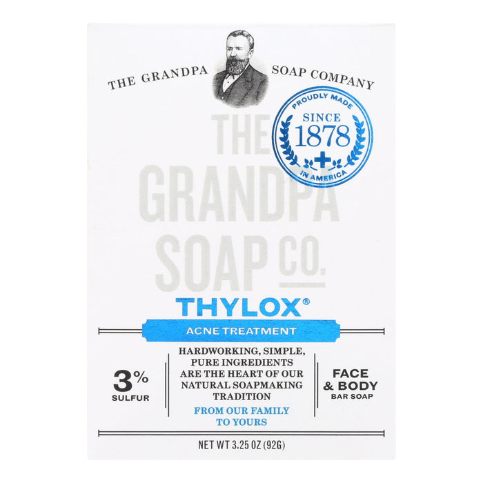 Grandpa's Thylox Acne Treatment Bar Soap with Sulfur - 3.25 Oz