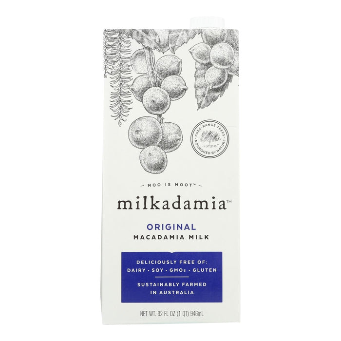 Milkadamia Original Plant Milk, 6 Pack of 32 Oz Cartons