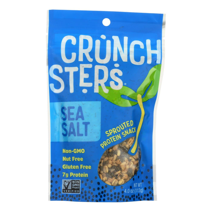 Crunchsters Sprouted Protein Snack, Sea Salt, Pack of 6, 4 Oz.