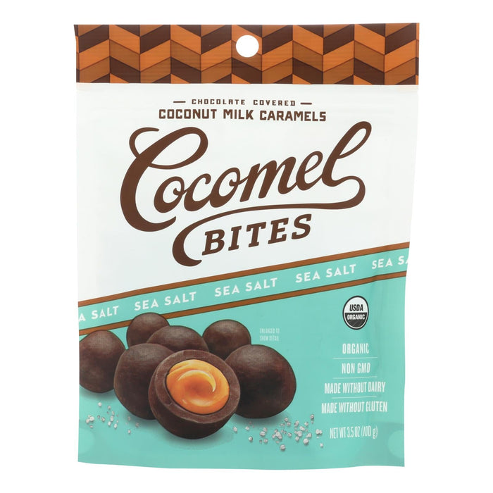 Organic Cocomel Caramel Bites with Sea Salt - 6 Pack, 3.5 Oz Each