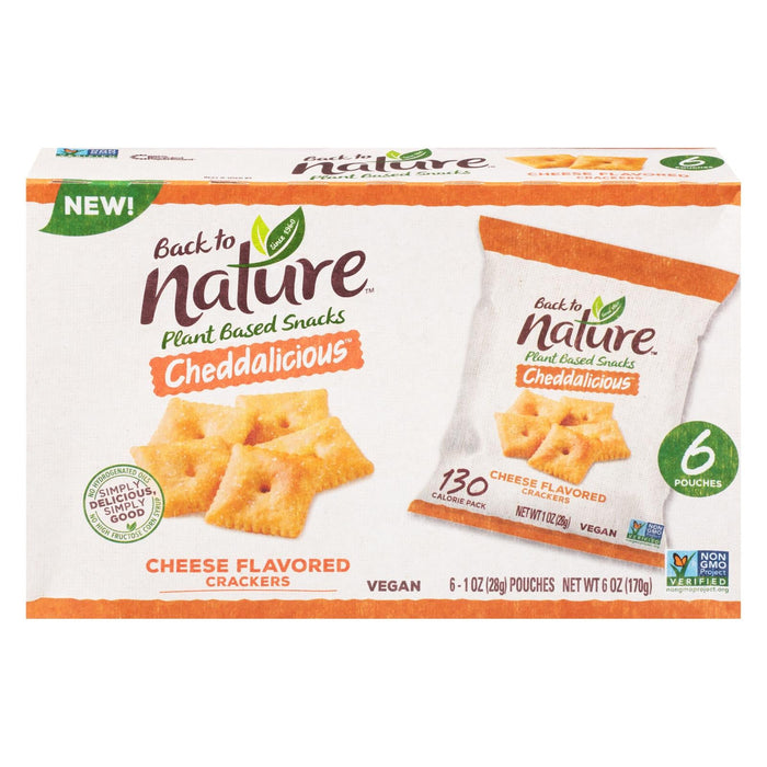 Back to Nature Cheddalicious Crackers (4 Pack of 6 - 1oz Pouches)