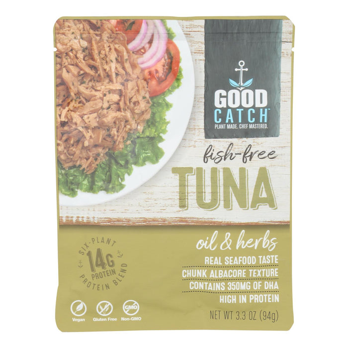Good Catch Fish-Free Tuna Oil & Herb, 3.3 Oz. (Pack of 12)