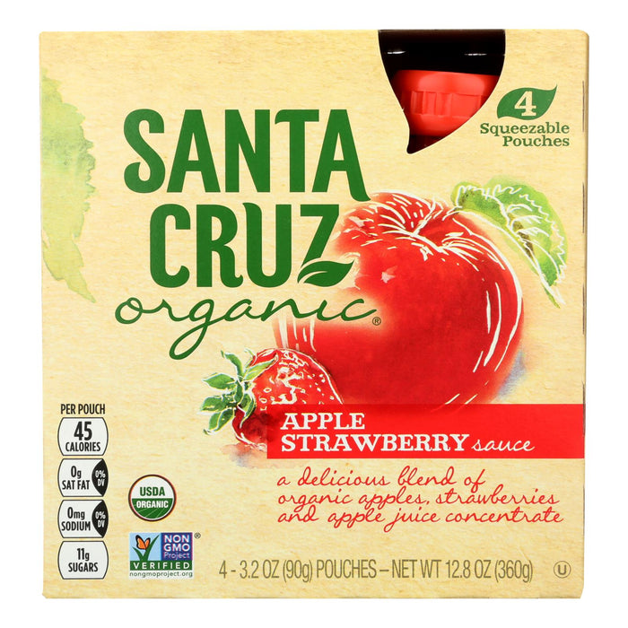 Santa Cruz Organic Strawberry Apple Sauce Pack of 6